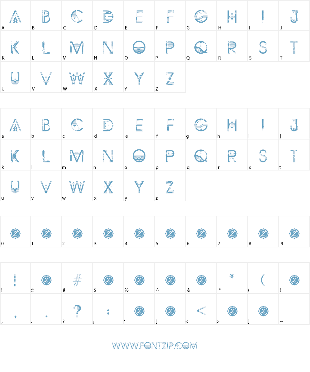 ZILAP GEOMETRIK Font Character